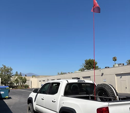 Toyota bed rail flag mount